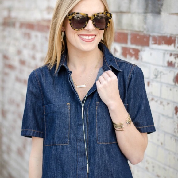 KENDRA SCOTT • Silver Shelton Lariat Necklace - Picture 2 of 4